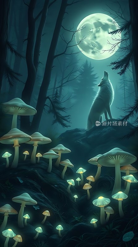 狼嚎月下幽林秘境