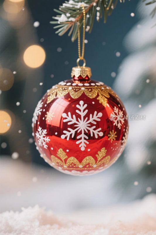 圣诞装饰挂饰特写