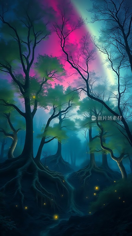 神秘森林夜光奇景