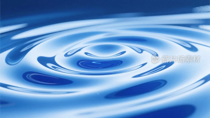 蓝色水面涟漪景象