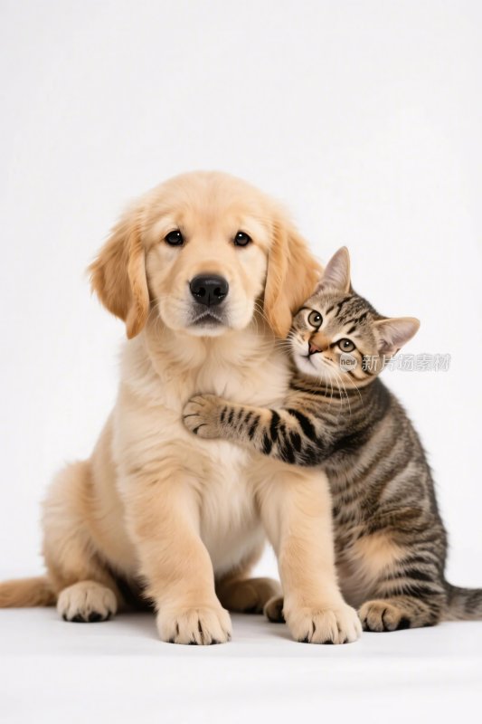 小狗猫咪亲密画面