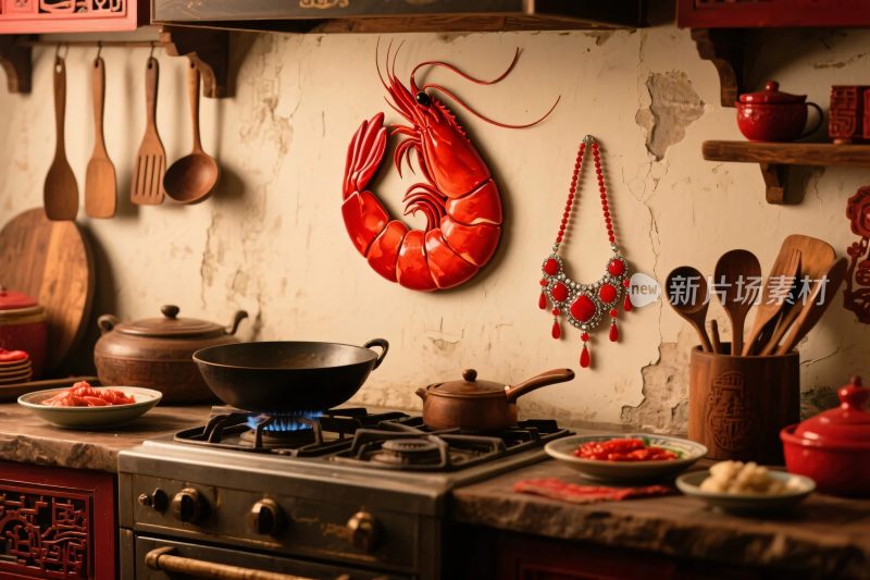 复古厨房装饰场景