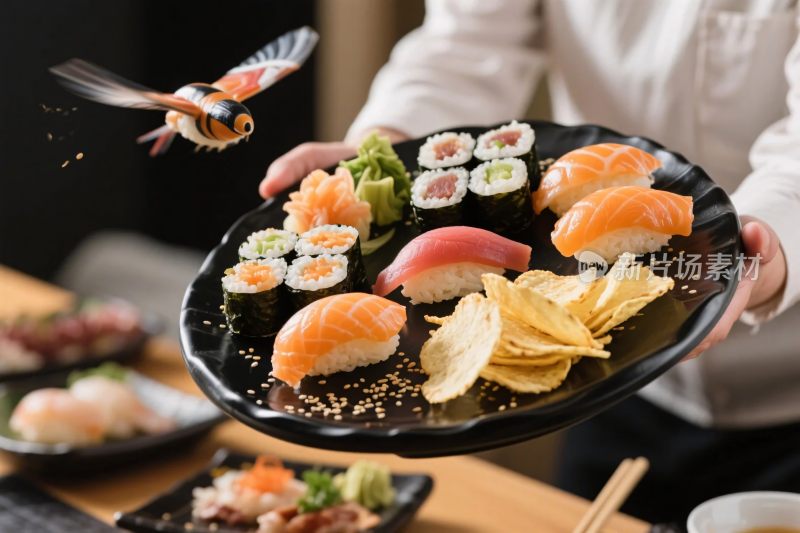 创意寿司美食画面