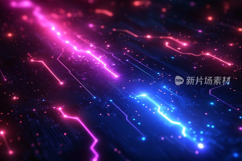 炫酷霓虹科技线条背景