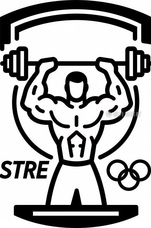 运动力量举杠铃图标