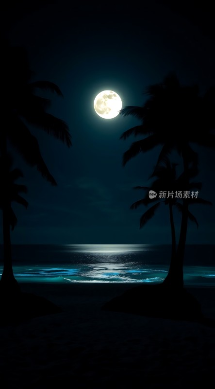 椰林夜月
