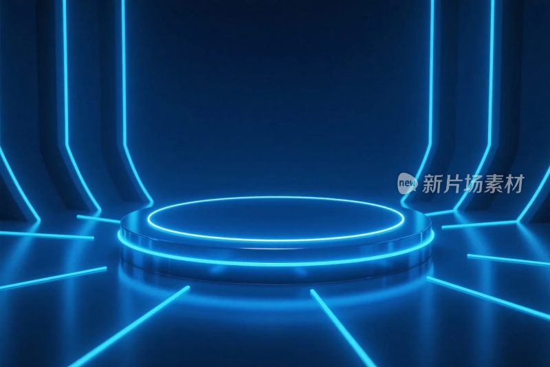 科技感环形舞台科幻背景