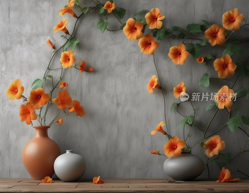 古墙凌霄映苏州