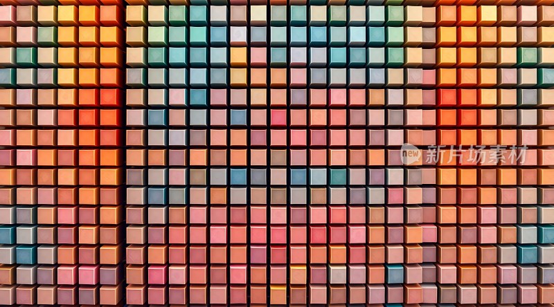 彩色方块艺术拼图