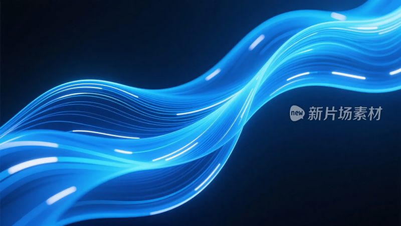 蓝色动感光效线条背景图