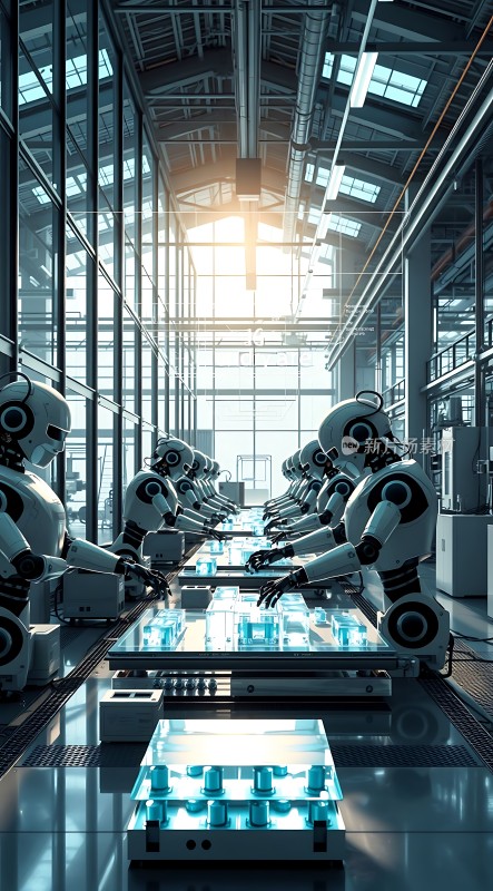 机器人生产线上的未来工厂
