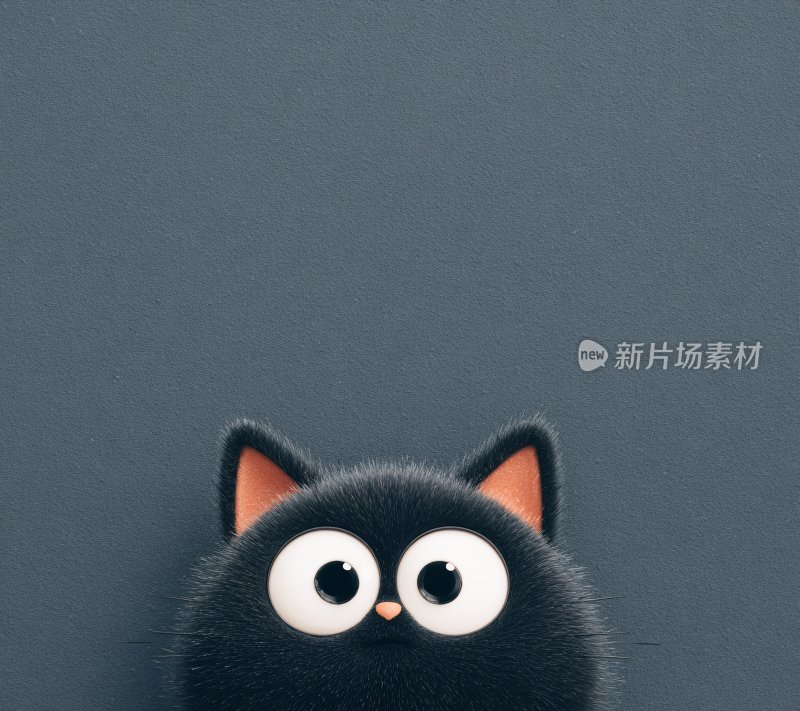 可爱黑猫插画形象