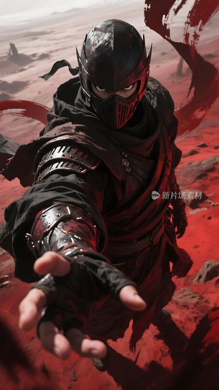 红色沙漠中的神秘战士