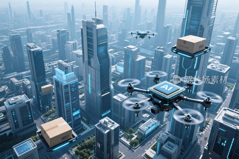 未来城市无人机配送场景