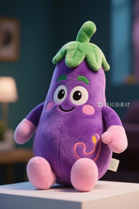 紫色茄子卡通玩偶