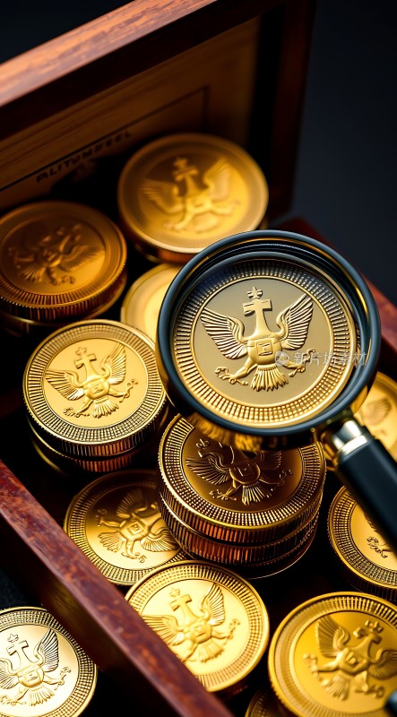 金库里的黄金硬币