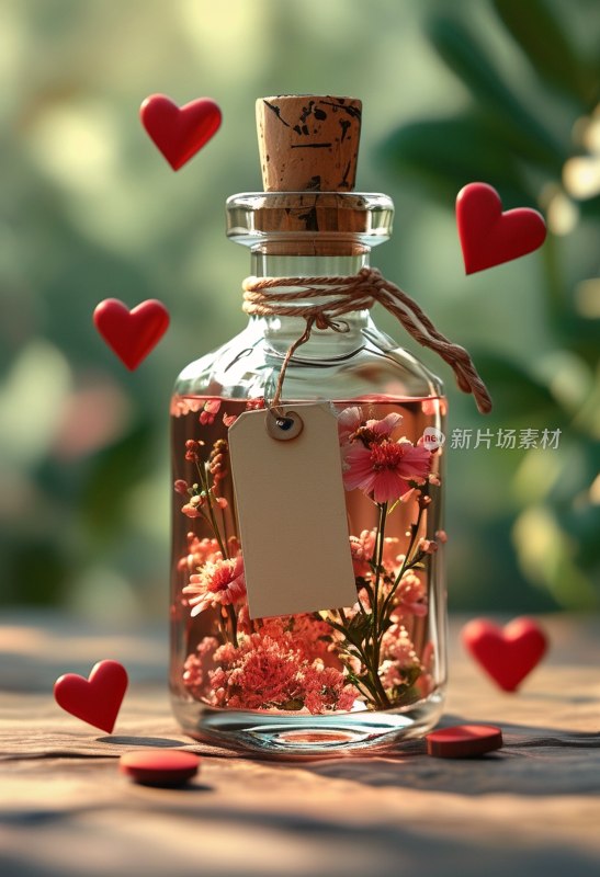 药水瓶浪漫插画