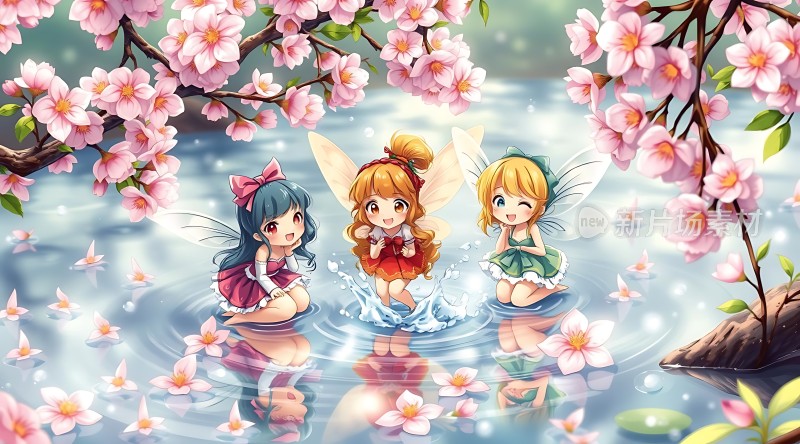 春日花海精灵嬉戏图