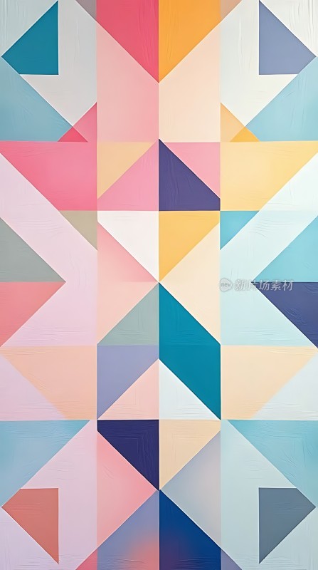多彩几何图形拼接艺术