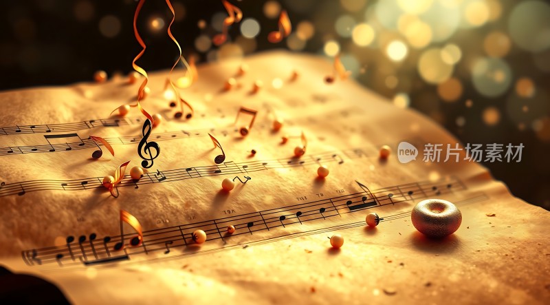 乐符飘扬音符跳动