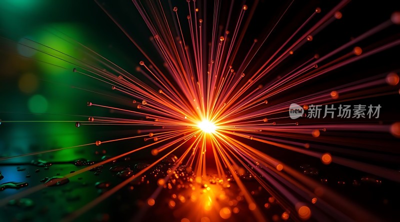 光束迸发色彩交织