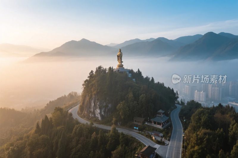 佛像山水风景全景