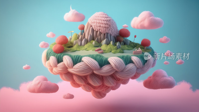 梦幻空中城堡 童话 背景