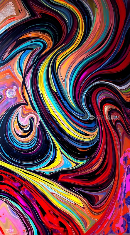 色彩漩涡抽象艺术之美