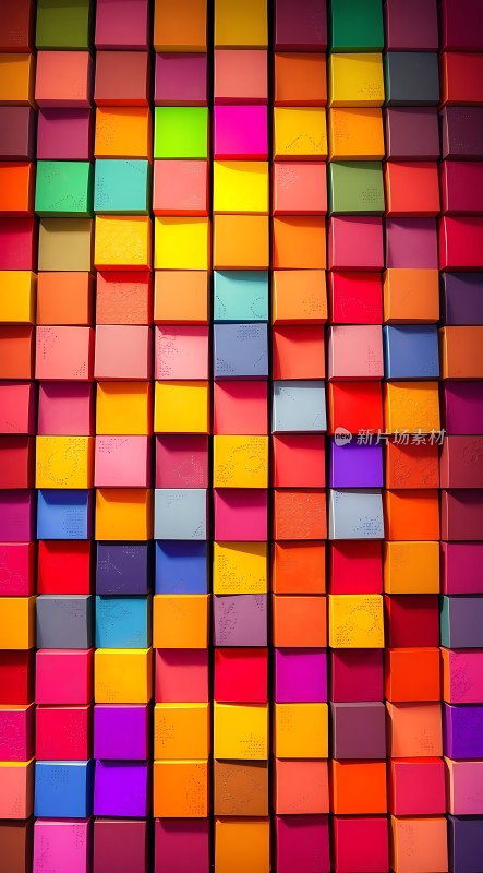 多彩方块艺术