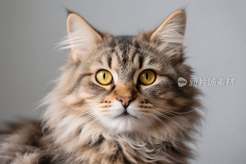 长毛猫的特写肖像