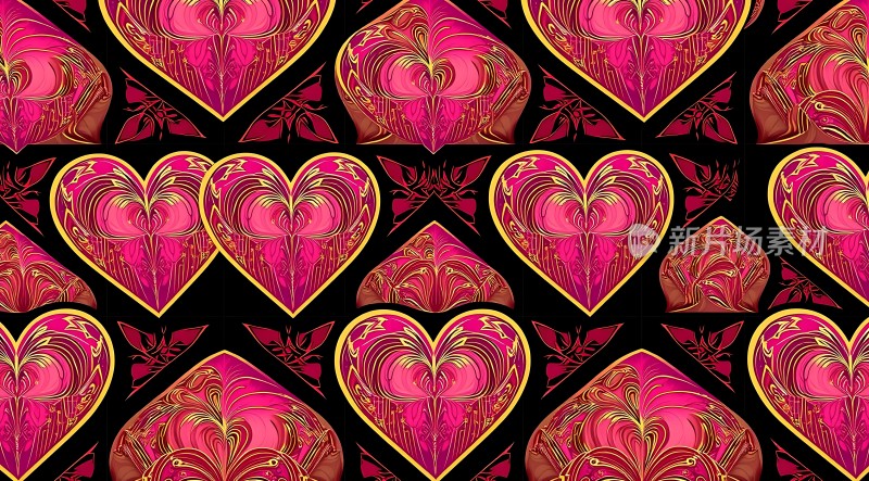 心形图案背景设计