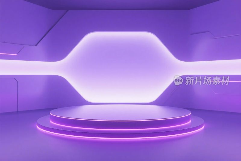 紫色科技舞台场景