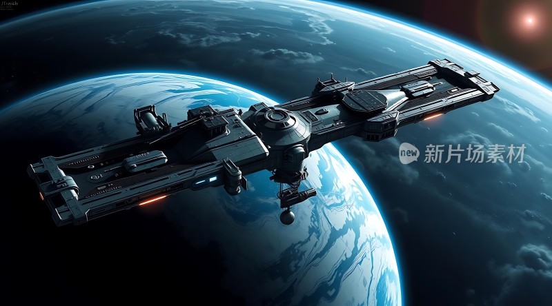 星际飞船遨游宇宙