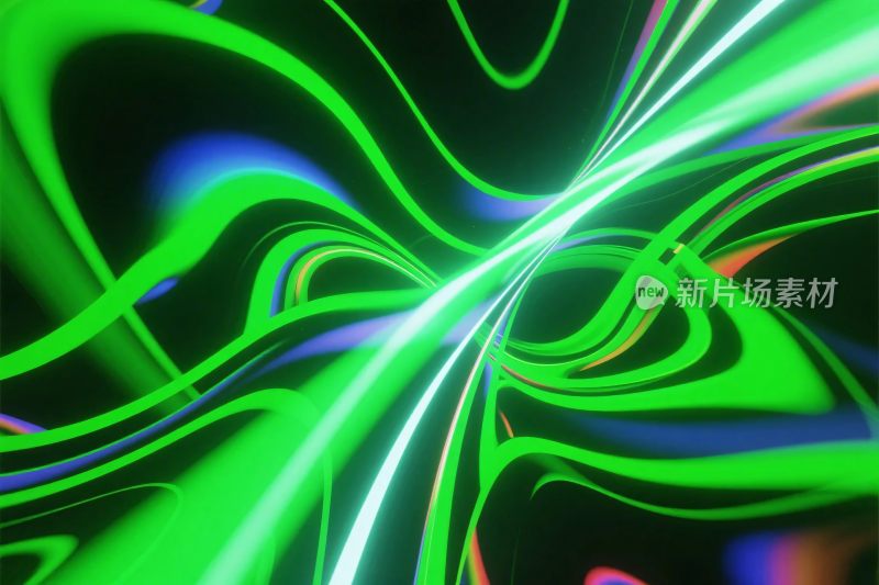 抽象霓虹光效插画