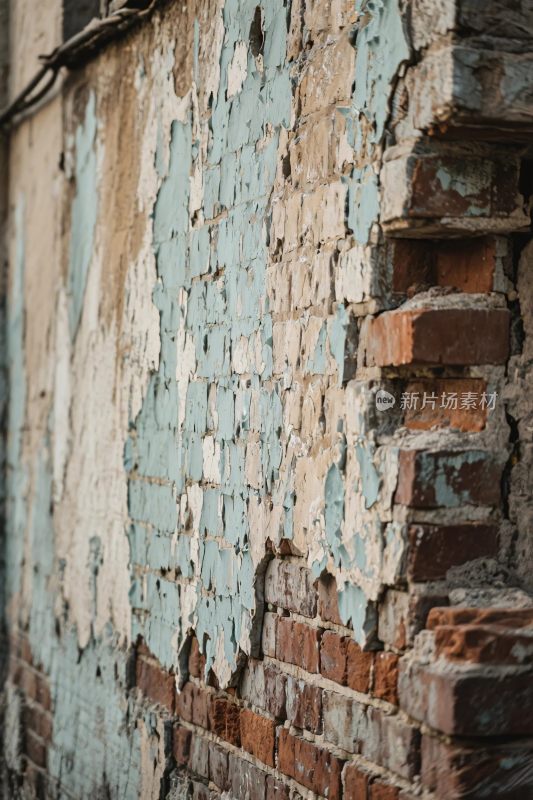 老旧墙面砖石细节