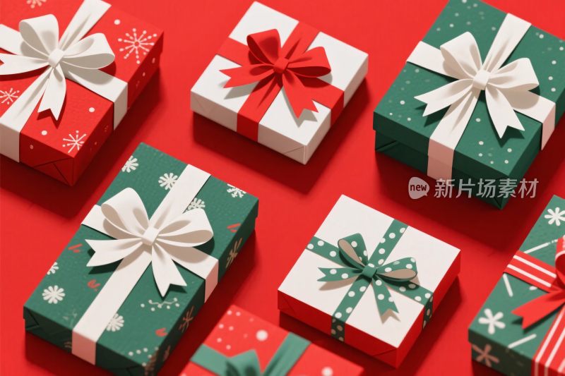 圣诞礼物盒陈列图