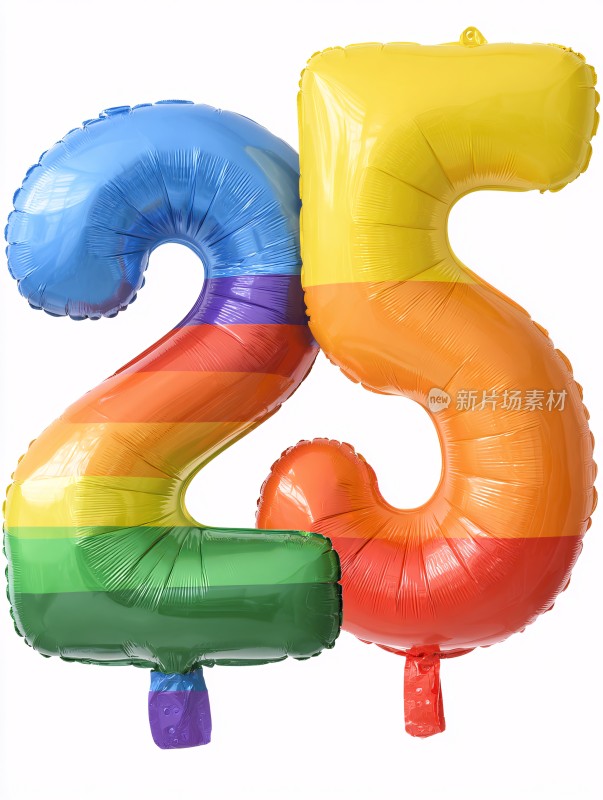 彩色数字造型气球
