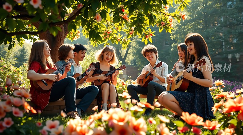 阳光下的音乐聚会