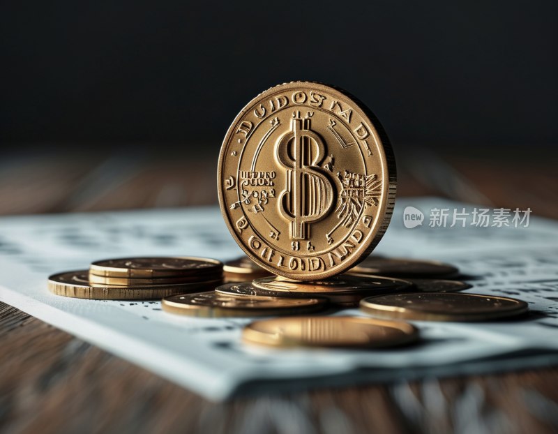 美元硬币静物
