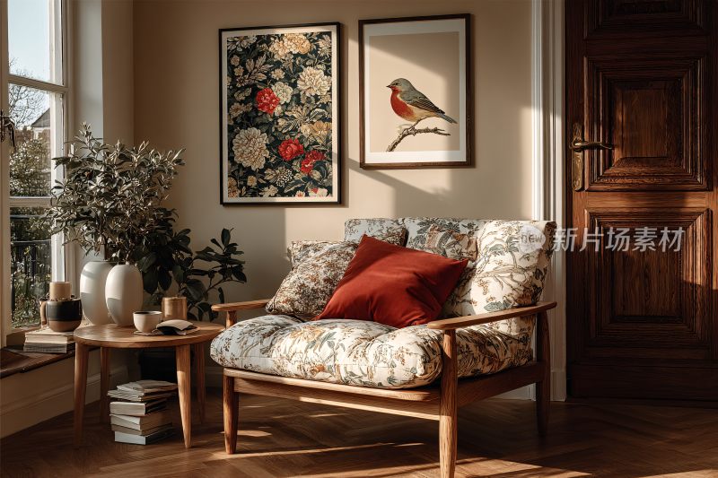 温馨舒适的室内角落场景