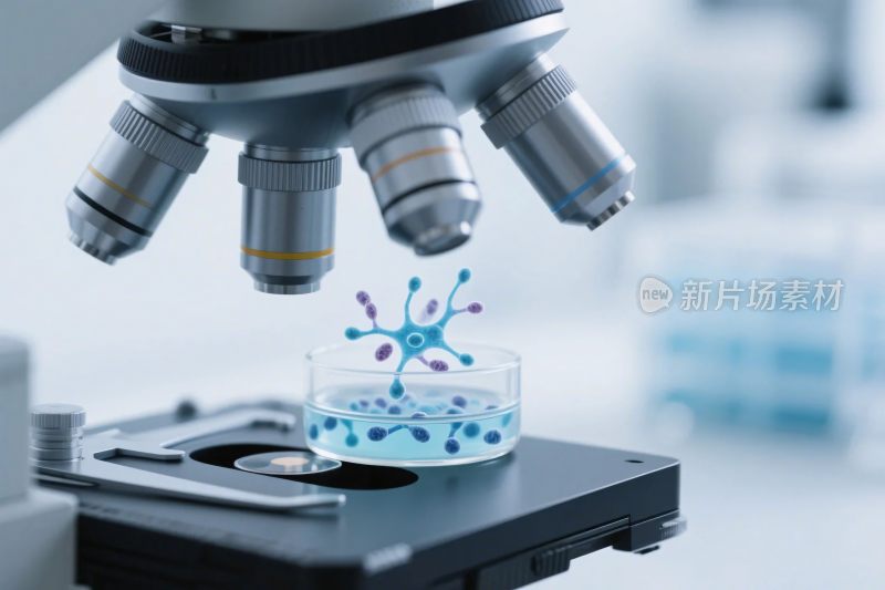 实验室微生物显微观察图