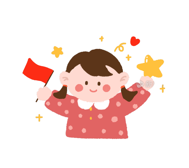 庆祝节日的可爱女孩