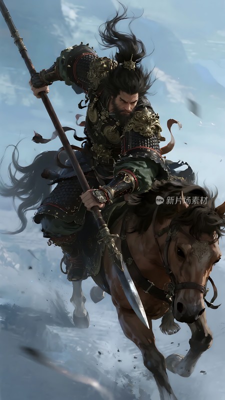 战马奔腾武将威风凛凛