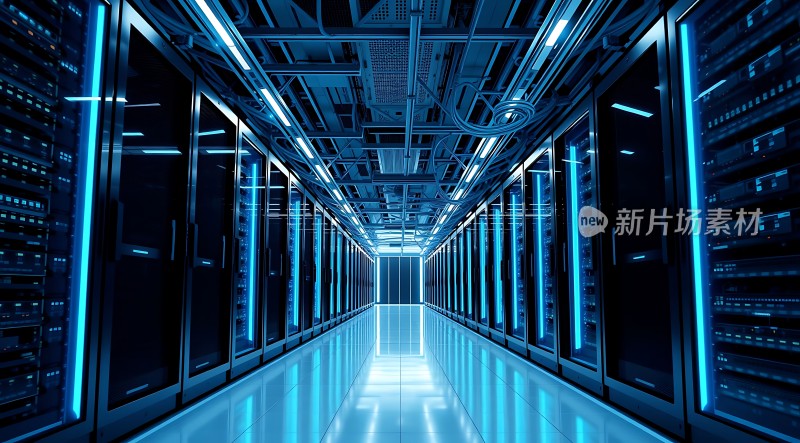 科技感数据中心走廊
