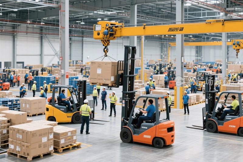 仓库叉车作业场景