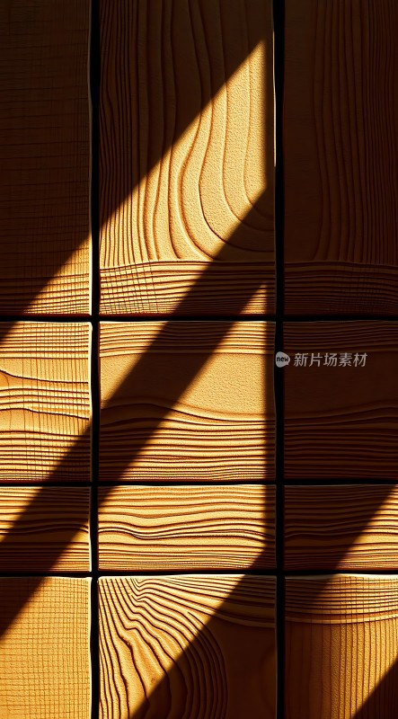 阳光下的木纹之美