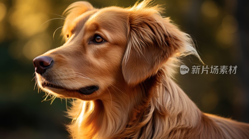 金毛犬的侧脸特写