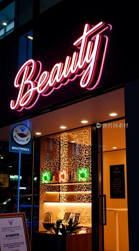 美容店霓虹灯招牌