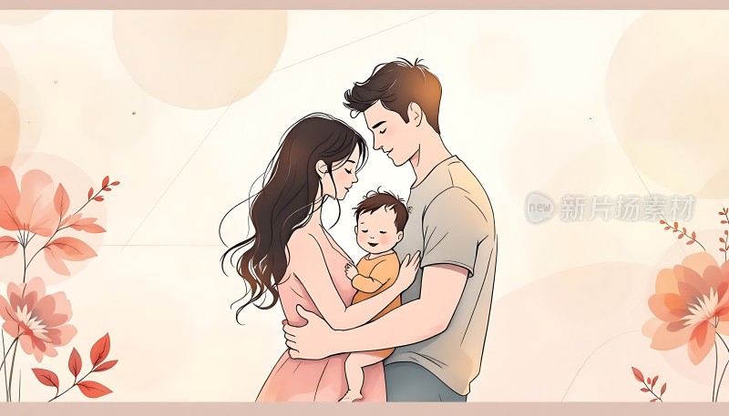 温馨家庭时刻父母与孩子共度美好时光