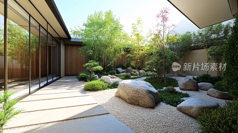 日式枯山水庭院